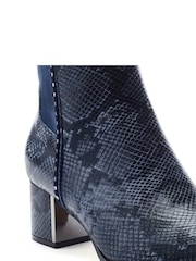 Moda in Pelle Blue Panora Two Part Smart Ankle Boots - Image 3 of 4