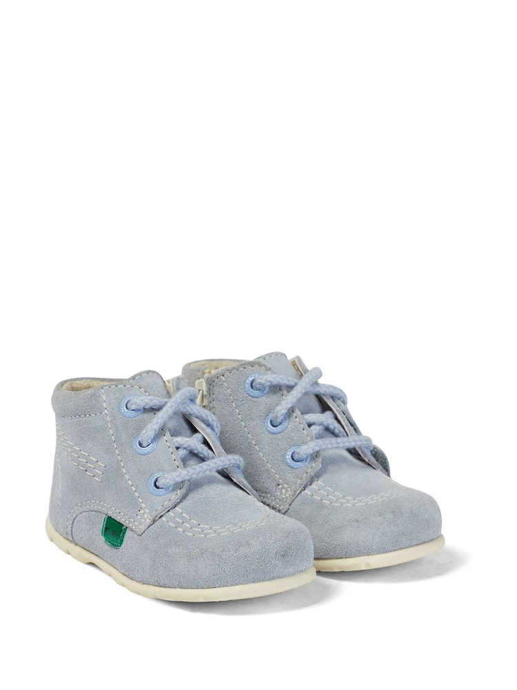 Kickers Blue Baby Kick Hi Leather Ankle Boots - Image 1 of 5 Kickers Blue Baby Kick Hi Leather Ankle Boots - Image 1 of 5