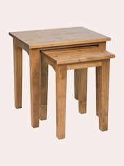 Laura Ashley Honey Gold Garrat Nest of 2 Tables - Image 3 of 6