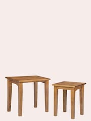 Laura Ashley Honey Gold Garrat Nest of 2 Tables - Image 4 of 6