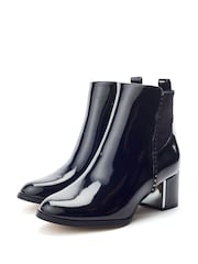 Moda in Pelle Black Panora Two Part Smart Ankle Boots - Image 2 of 4