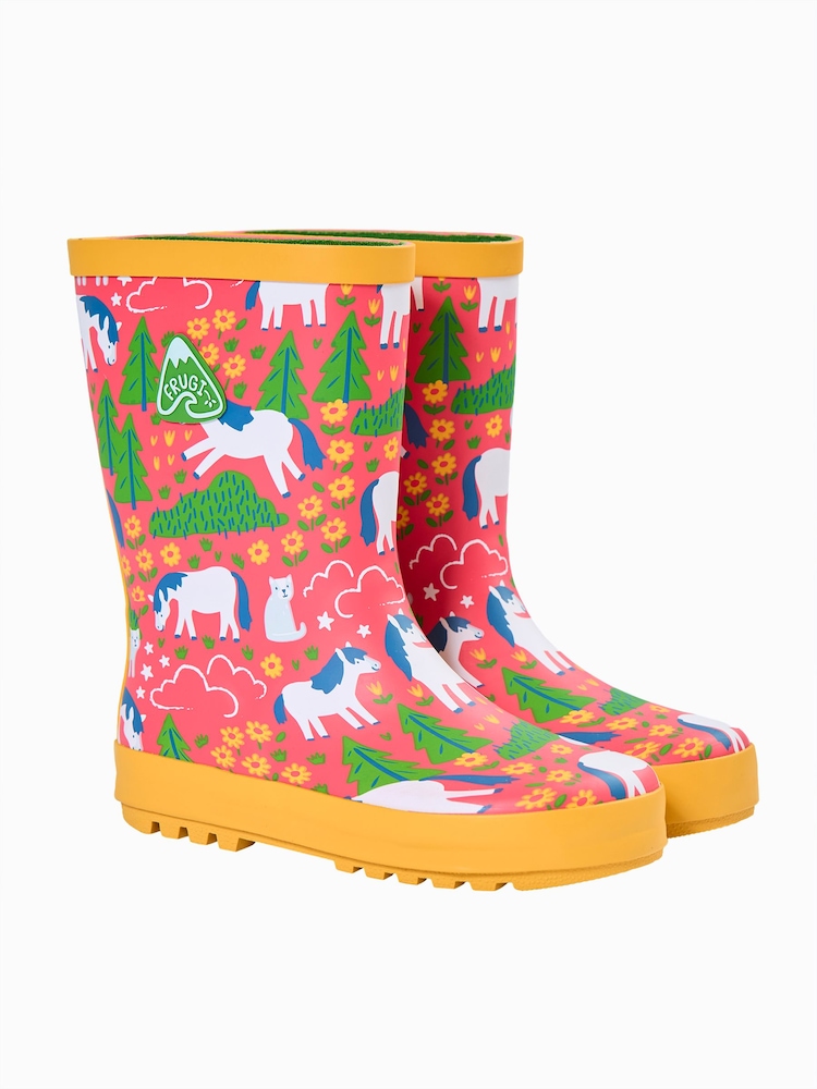 Frugi Pink Puddle Buster Wellington Boots - Image 1 of 3 Frugi Pink Puddle Buster Wellington Boots - Image 1 of 3