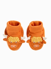 Frugi Orange Cosy Cord Booties - Image 1 of 3
