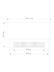 Clear Ella Easy Fit Lamp Shade - Image 7 of 7