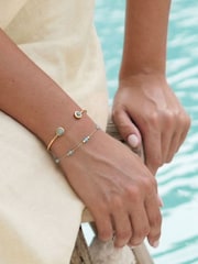 Estella Bartlett Green Paperlink Gemstone Bracelet - Image 2 of 4