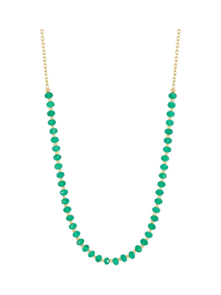 Estella Bartlett Green Agate Amelia Gemstone Necklace - Image 1 of 4 Estella Bartlett Green Agate Amelia Gemstone Necklace - Image 1 of 4