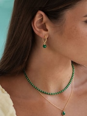 Estella Bartlett Green Agate Amelia Gemstone Necklace - Image 2 of 4