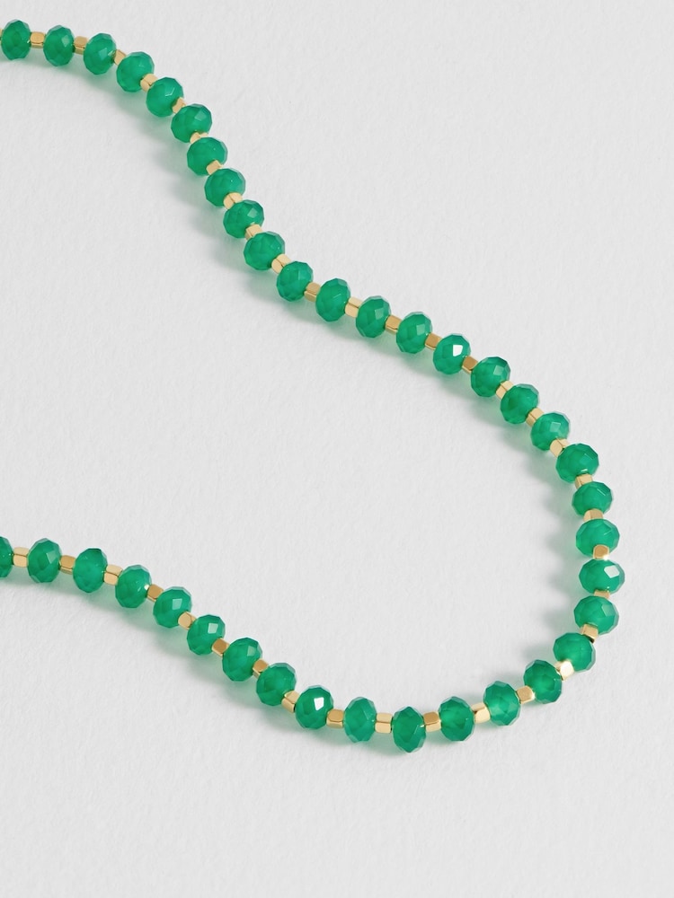 Estella Bartlett Green Agate Amelia Gemstone Necklace - Image 4 of 4 Estella Bartlett Green Agate Amelia Gemstone Necklace - Image 4 of 4