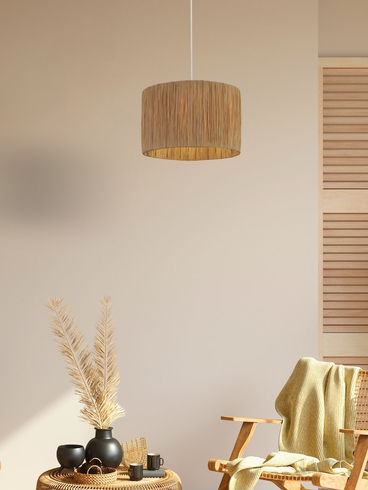 Searchlight Natural Tarragon Raffia Shade - Image 1 of 4