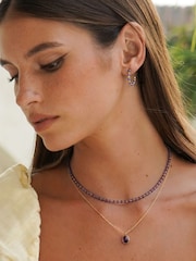 Estella Bartlett Purple Agate Amelia Gemstone Necklace - Image 2 of 4