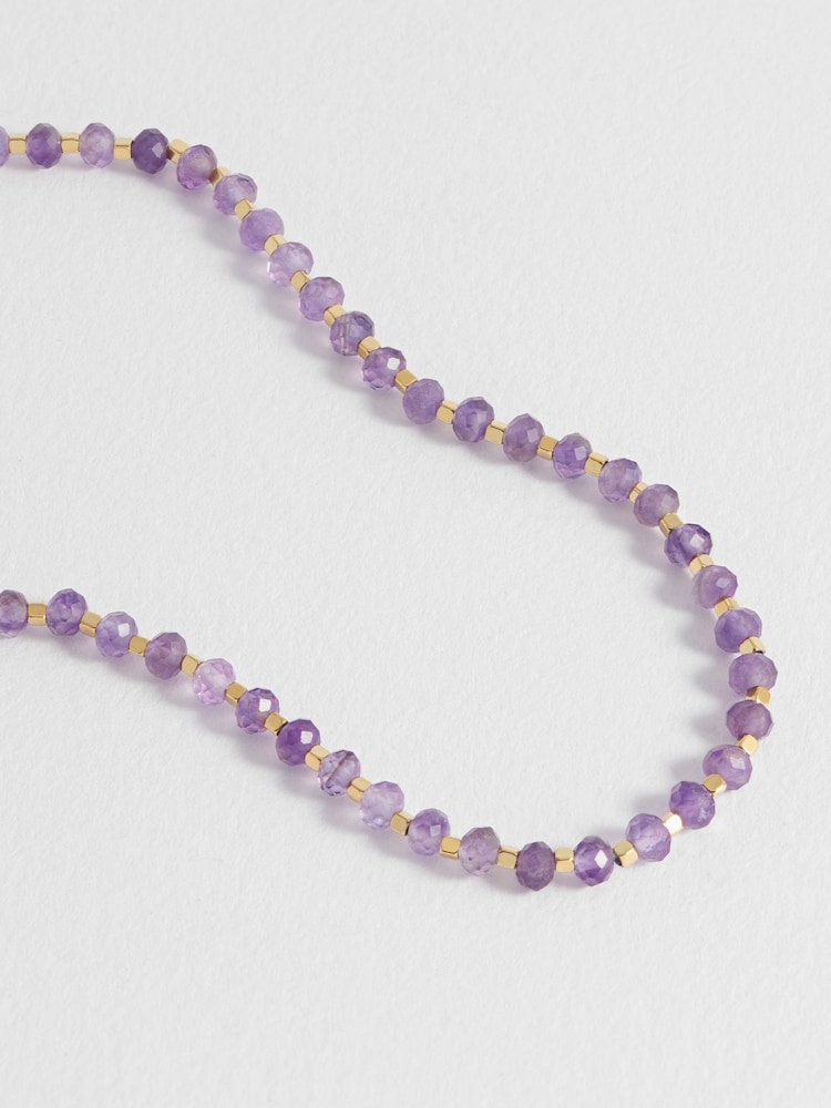 Estella Bartlett Purple Agate Amelia Gemstone Necklace - Image 4 of 4 Estella Bartlett Purple Agate Amelia Gemstone Necklace - Image 4 of 4