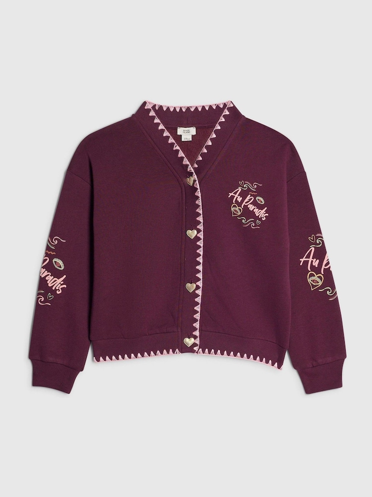 أرجواني - سترة كارديغان تشكيلة Icon من River Island - Image 1 of 4