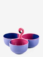 Pink/Purple Flamingo Picnic Dip Bowl Trio - Image 3 of 3