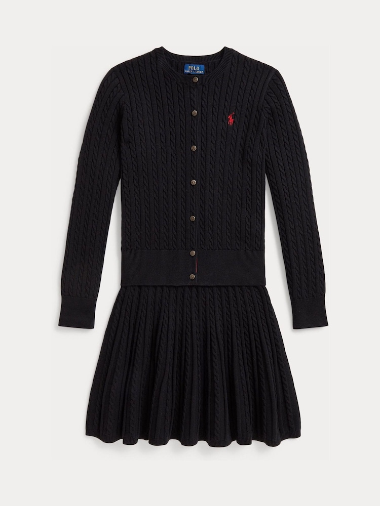 Polo Ralph Lauren Cable Knit Cardigan & Skirt Set - Bilde 4 av 4 Polo Ralph Lauren Cable Knit Cardigan & Skirt Set - Bilde 4 av 4