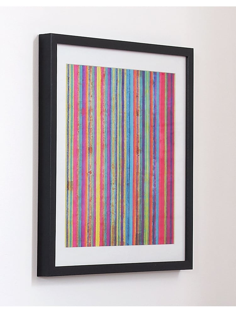 Art For The Home Multi Neon Stripe Wall Art - Image 2 of 2