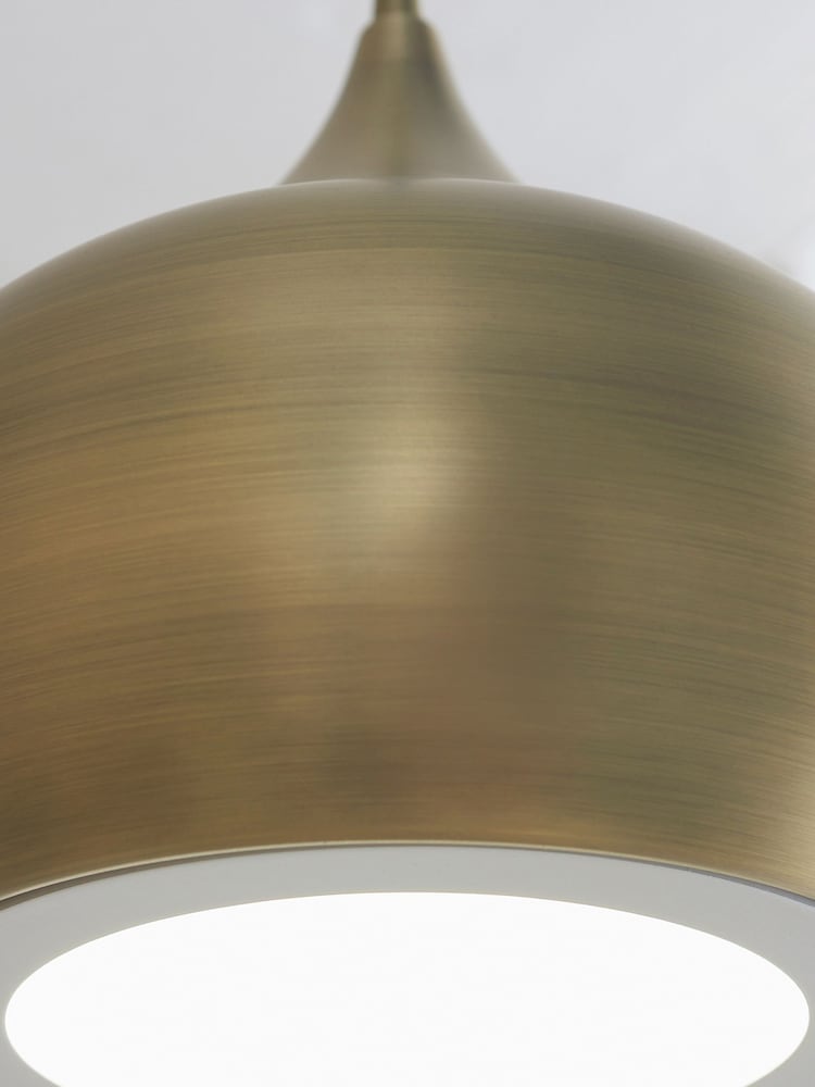 Gallery Home Brass Pierce Ceiling Light Pendant - Image 2 of 3 Gallery Home Brass Pierce Ceiling Light Pendant - Image 2 of 3