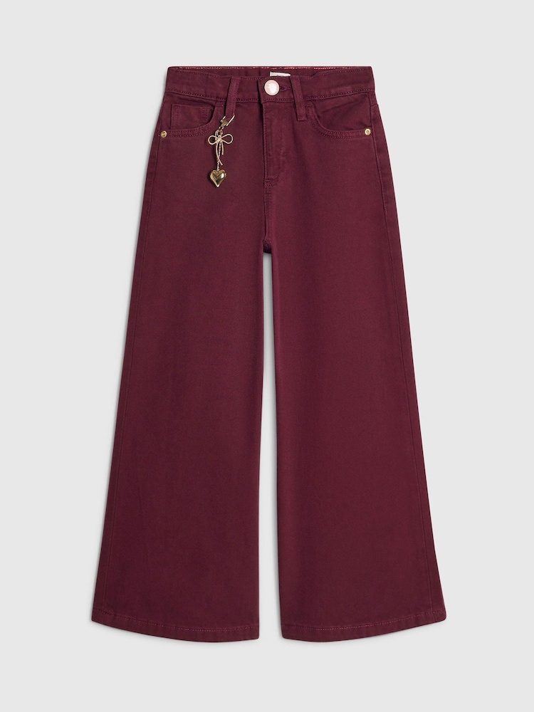 River Island Red Wide Leg Jeans - Image 1 of 4