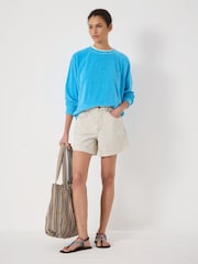 Hush Blue Towelling Raglan Sweatshirt - Image 2 of 5