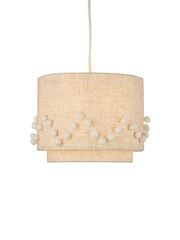 Searchlight Cream Nutmeg Pom-Pom Pendant Shade - Image 3 of 4