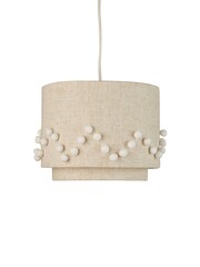 Searchlight Cream Nutmeg Pom-Pom Pendant Shade - Image 4 of 4