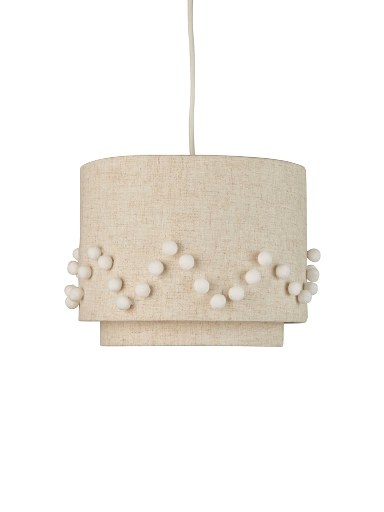 Searchlight Cream Nutmeg Pom-Pom Pendant Shade - Image 4 of 4