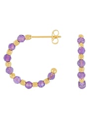 Estella Bartlett Purple Coco Beaded Hoop Earrings - Image 1 of 4