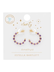 Estella Bartlett Purple Coco Beaded Hoop Earrings - Image 3 of 4