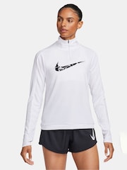 Nike White Swoosh Dri-FIT Half Zip Mid Layer - Image 1 of 6