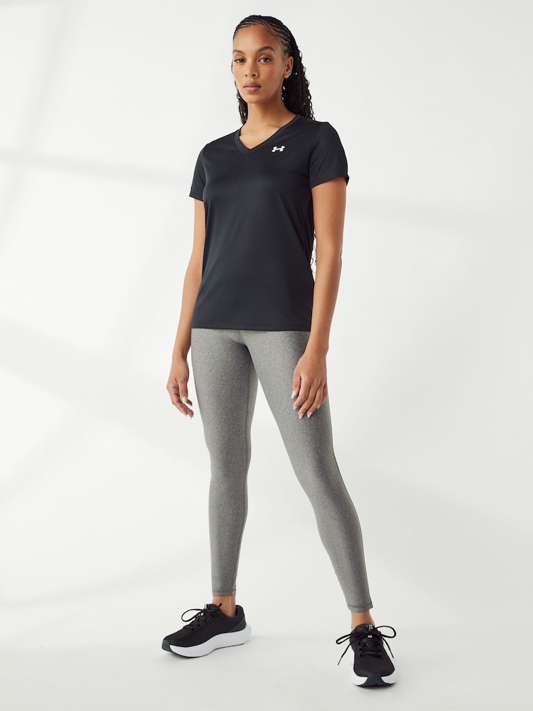 Under Armour Black/White Tech V Neck T-Shirt - Image 2 of 7
