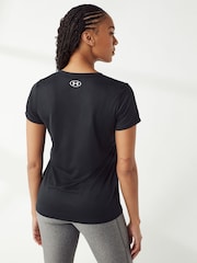 Under Armour Black/White Tech V Neck T-Shirt - Image 3 of 7