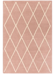 Asiatic Rugs Pink Albany Diamond Wool Rug - Image 2 of 4