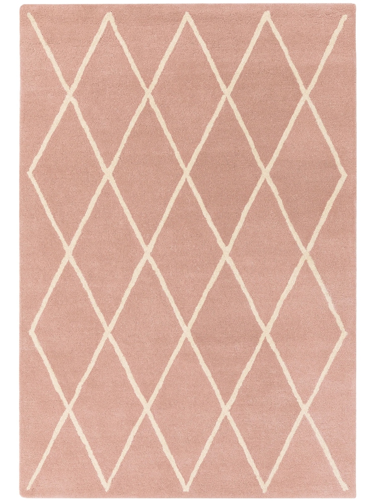 Asiatic Rugs Pink Albany Diamond Wool Rug - Image 2 of 4
