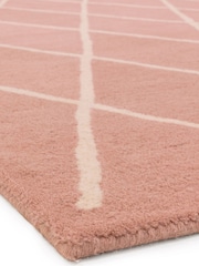 Asiatic Rugs Pink Albany Diamond Wool Rug - Image 6 of 6