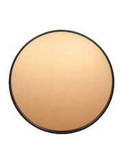 Pacific Black Matt Black Wood Round Mirror With Copper Glass Wall Mirror - Image 2 of 2