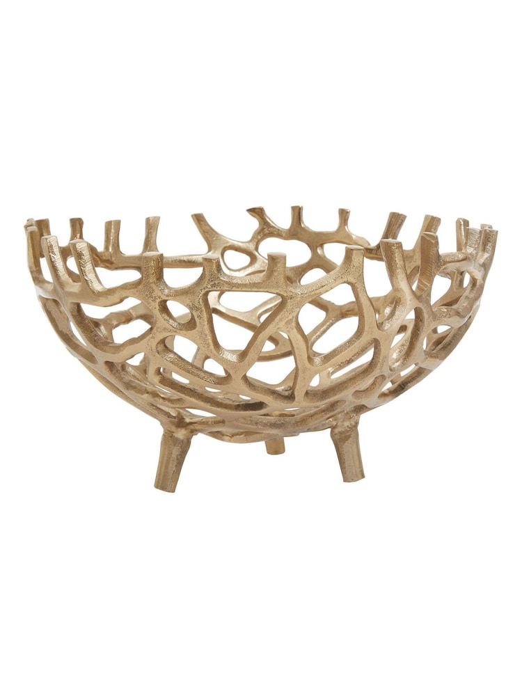 Fifty Five South Gold Prato Small Coral Effect Bowl - Image 1 of 4