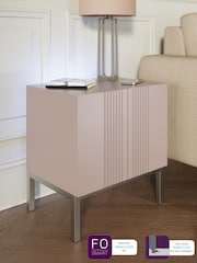 Frank Olsen Mulberry Iona 1 Door Side Table with SMART Features - Image 1 of 7