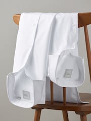 Белый - Обычный крой - Easy Care Short Sleeve Smart Shirts 2 Pack - Изображение 6 из 8