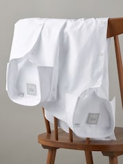 Белый - Обычный крой - Easy Care Short Sleeve Smart Shirts 2 Pack - Изображение 7 из 8