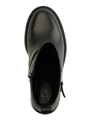 DKNY Taeta Buckled Leather Black Boots - Image 8 of 9