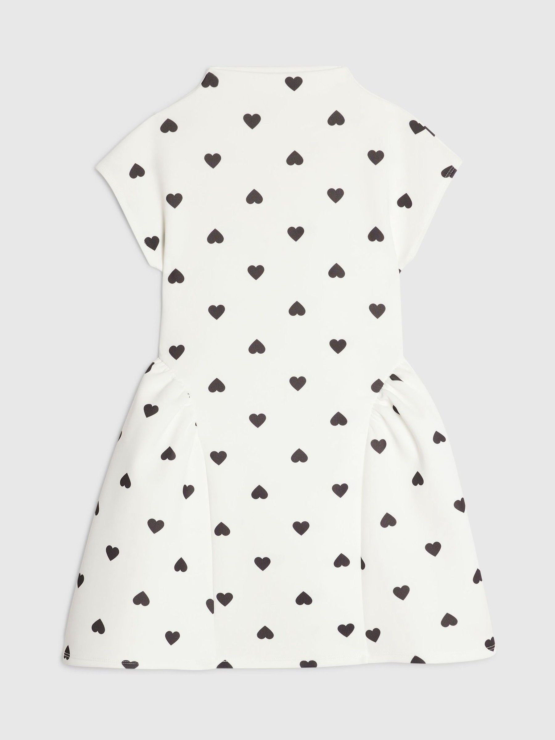 River Island White Polka Dot Heart Prom Dress