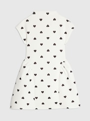 River Island White Polka Dot Heart Prom Dress - Image 1 of 4