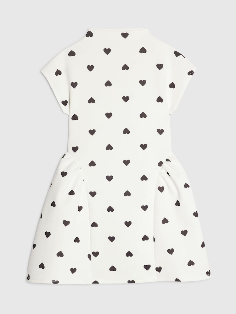 River Island White Polka Dot Heart Prom Dress - Image 1 of 4 River Island White Polka Dot Heart Prom Dress - Image 1 of 4