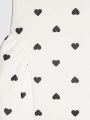 River Island White Polka Dot Heart Prom Dress - Image 4 of 4