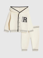 River Island Cream Hooded Cardigan & Joggers Set - Image 1 of 5