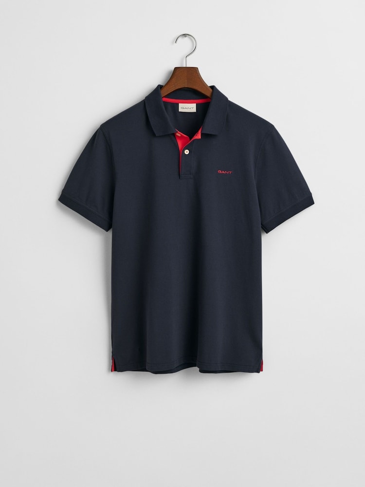 Azul - Camisas polo com gola contrastante GANT - Imagem 5 de 5