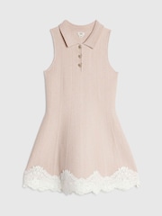 Vestido River Island con bajo de encaje y falda acampanada - Imagen 1 de 4