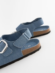 Denim Back Strap Footbed Sandals - Image 5 of 7