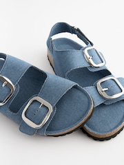 Denim Back Strap Footbed Sandals - Image 6 of 7