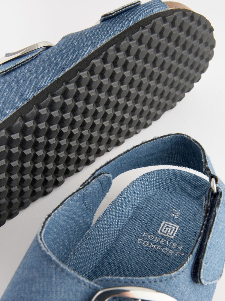 Denim Back Strap Footbed Sandals - Image 7 of 7