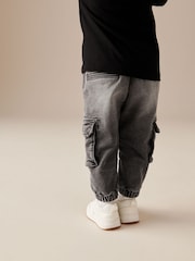 Grey Denim Comfort Cargo Jeans (3mths-7yrs) - Image 3 of 6